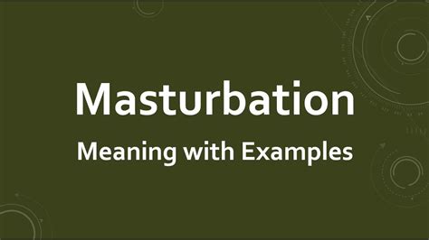 Masturbation Definition & Meaning